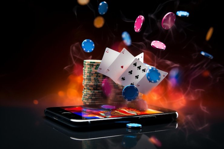 Pengguna membaca tips di perangkat mobile